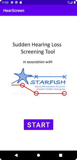 Android application Hearing Screen screenshort
