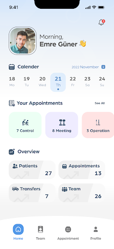 Android application Patient Hub 360 Personel screenshort
