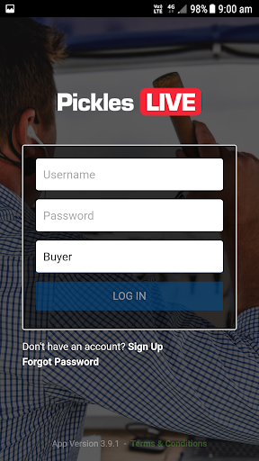 Android application PicklesLIVE screenshort