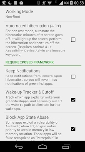 Captura de tela do Greenify