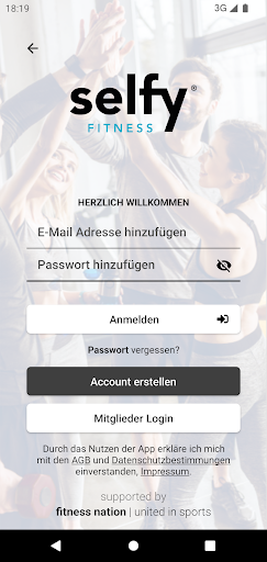 Android application Selfy Fitness screenshort