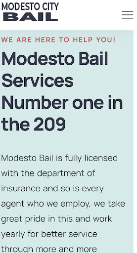 Modesto City Bail Bonds Screen 3