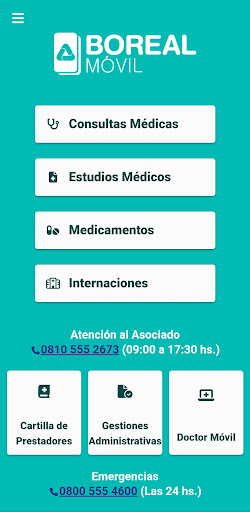 Android application Boreal Móvil screenshort