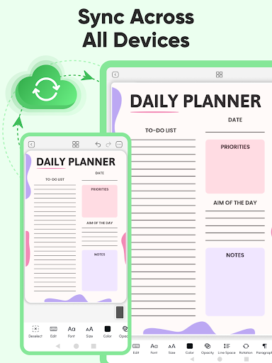 Screenshot of Daily Planner and Journal