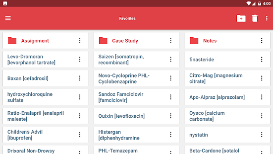 Nurse’s Drug Handbook Screenshot