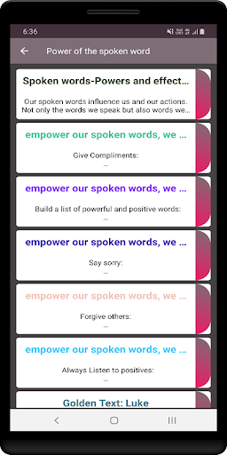 Power of the spoken word Screen 2