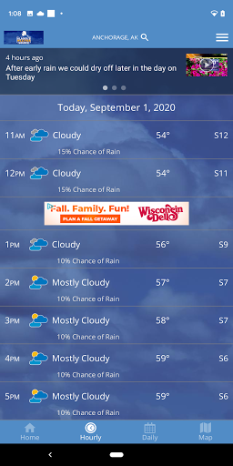Screenshot of Alaska's Weather Source
