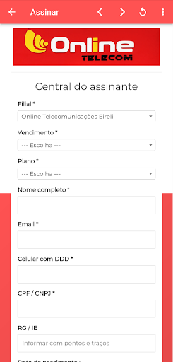 Online Telecom Screen 2
