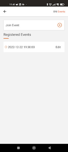 Android application BNI Events screenshort