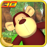 Jungle Monkey Fruit 3D Games icon