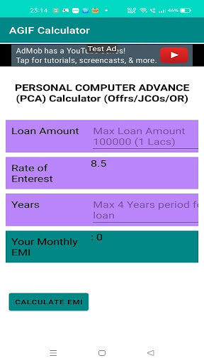AGIF Calculator Screen 3