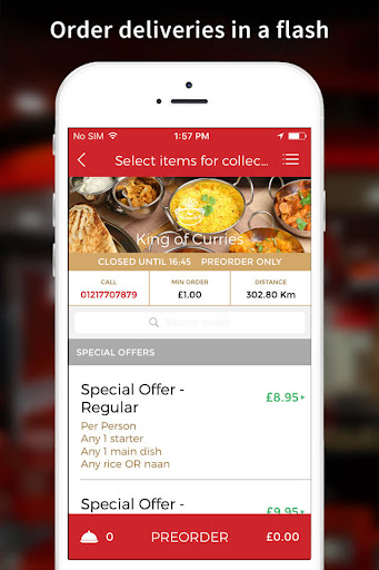 Android application King of Curries Birmingham screenshort