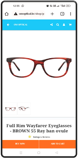 Android application Om Opticals screenshort