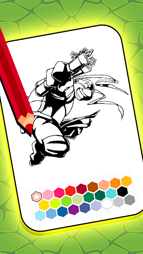 Turtles coloring hero ninja
