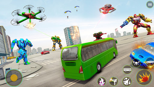 Drone Bus Robot Car Game - Transforming Robot Game 1.2.1 screenshots 1