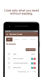 Recipe Scaler - adjusting tool