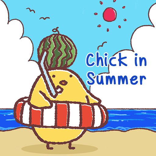 Chick in Summer Theme  Icon