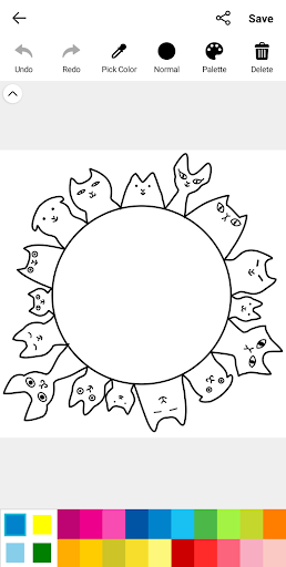 Android application Cats and dogs Coloring Book screenshort