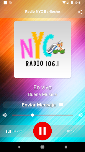 Android application Radio NYC Bariloche screenshort