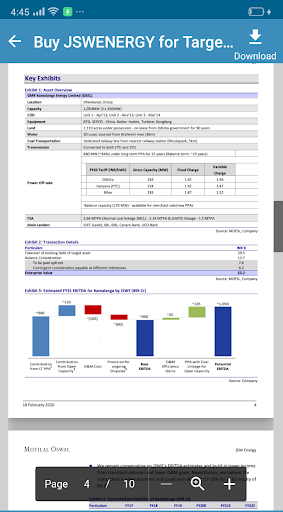 Stock Market Report Screen 3