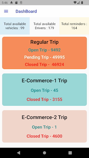 Consolidate Transport ERP Screen 3