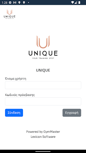 Android application Unique Your Training Spot screenshort