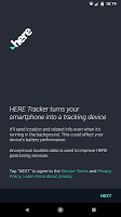 screenshot of HERE Tracker