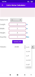 Cubic Meter Calculator