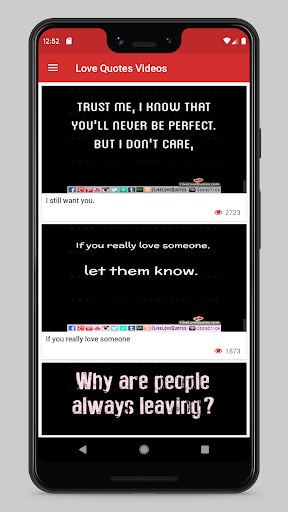 Love videos: Love Quotes & Mes Screen 2