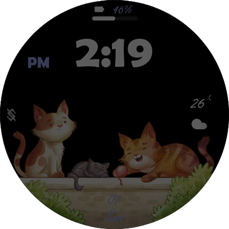 BFF1- Cute Cat watchface screenshot 21