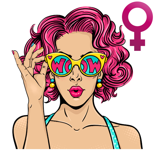 Wasticker of women logo