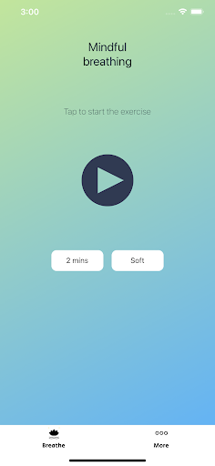 Android application Mindful Breaths screenshort