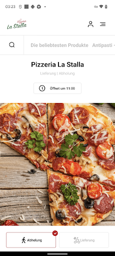 Android application Pizzeria La Stalla screenshort