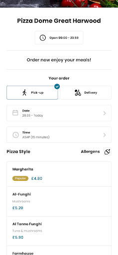 Pizza Dome Blackburn Screen 2