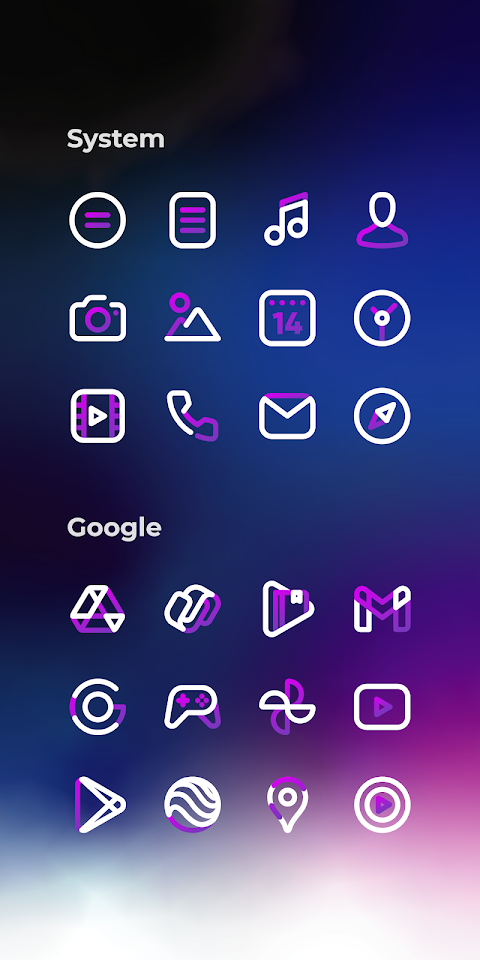 Aline Purple: linear icon packのおすすめ画像4