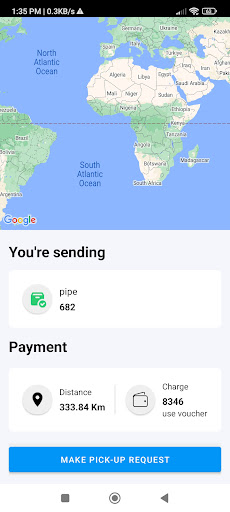 Android application Delivro - Online Truck booking screenshort