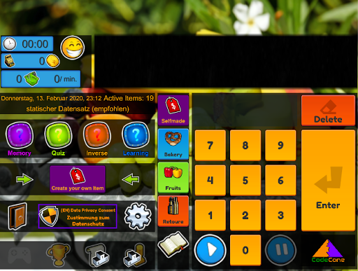 Android application PLU Trainer screenshort
