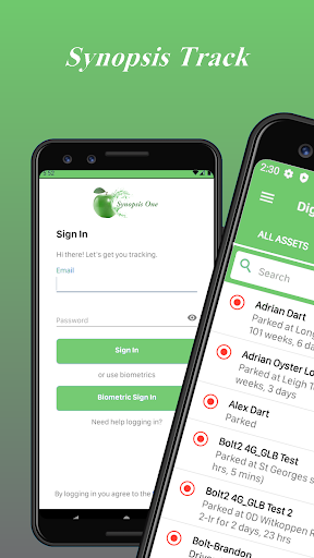 Android application Synopsis Track screenshort