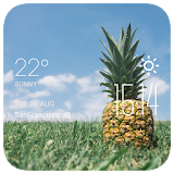 Pineapple weather widget/clock icon