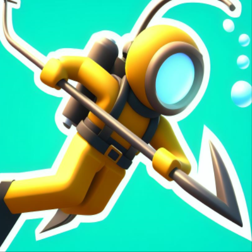 Fishing frenzy: Diver logo