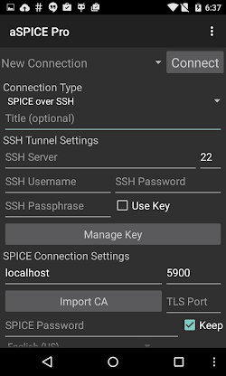 aSPICE: Secure SPICE Client screenshot 2