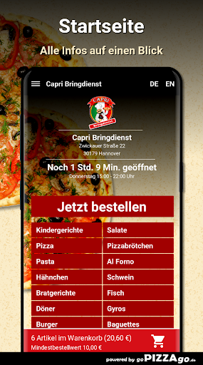 Capri Bringdienst Hannover Screen 2