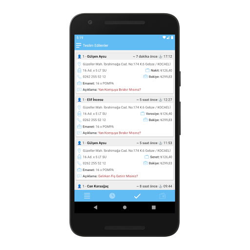 Aybit Tüp Su Araç Uygulaması Screen 3