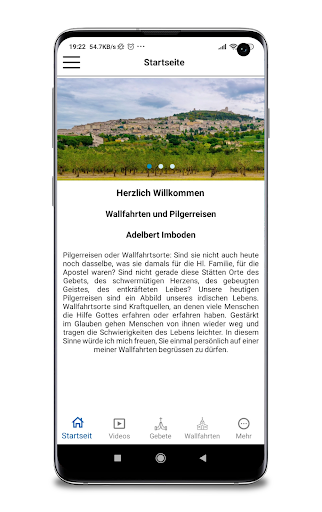 Android application Wallfahrten screenshort