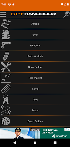 Android application Handbook for EFT screenshort