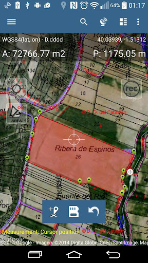 Android application MapPad GPS Land Surveys screenshort