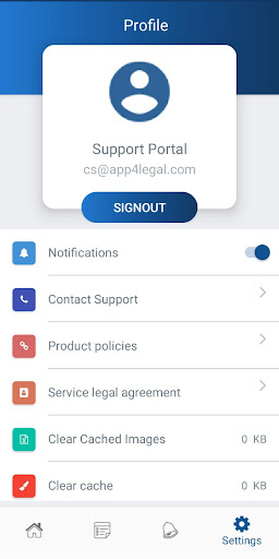 App4Legal Support Screen 3