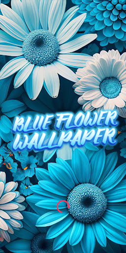 Android application blue flower wallpaper screenshort