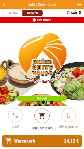 Android application Indian Curry House screenshort