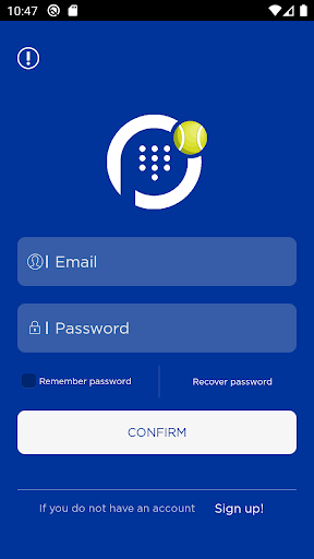 Android application Padel One screenshort
